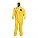 DUPONT, QC122SYLMD001200, TYCHEM QC Coverall Yellow Zip FT SG ATT Socks