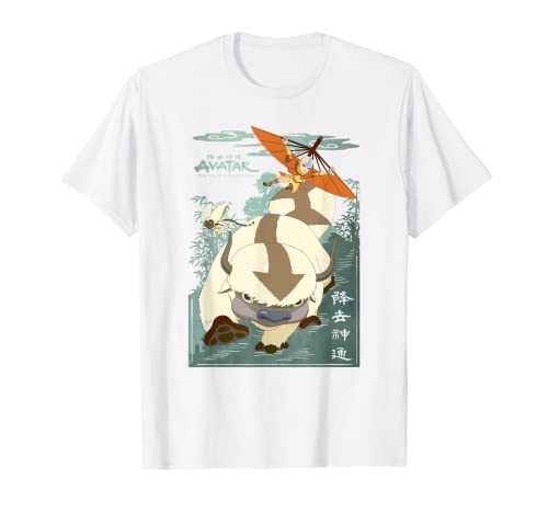 Avatar: The Last Airbender Appa Momo & Aang In Flight Camiseta