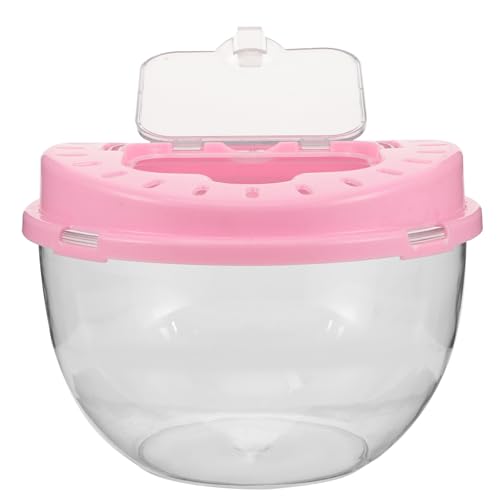 LALAFINA Kleintier Käfig Tragbar Hamster Transportbox Outdoor Haustier Käfig Sicheres Gehege Für Reisen Und Ausflüge Kleine Nager Haustierkäfig Kunststoff Box