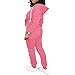 CLOCOR Track Suits for Women Set - Long Sleeve Casual Pullover Hoodie Solid Color Sport Suits with Pocket Pink-XL