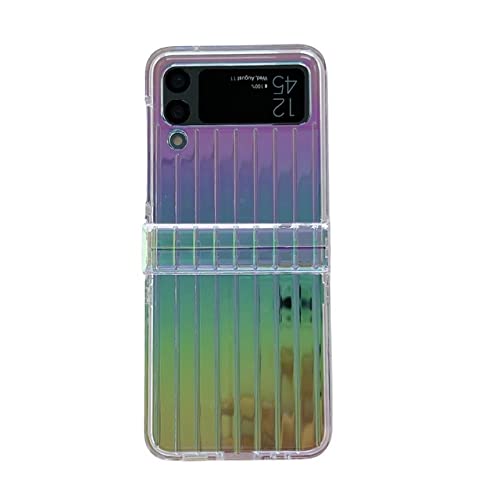 Coque Samsung Galaxy Z Flip 4 violet dégradé antichoc style bagage laser