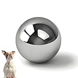 SUS304 Stainless Steel Dog Food Slow Feeder Ball - Slows Fast Eating, Prevents Choking, Bloating & Obesity - Fun, Healthy Feeding for Dogs - Durable, Non-Toxic & High Adaptability (Small 2.5 Inch)