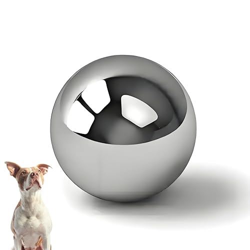 SUS304 Stainless Steel Dog Food Slow Feeder Ball - Slows Fast Eating, Prevents Choking, Bloating & Obesity - Fun, Healthy Feeding for Dogs - Durable, Non-Toxic & High Adaptability (Small 2.5 Inch)
