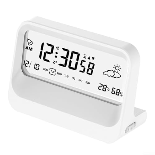 JGmotorfi Digital Alarm Clock With Visual Timer, Temperature And Date