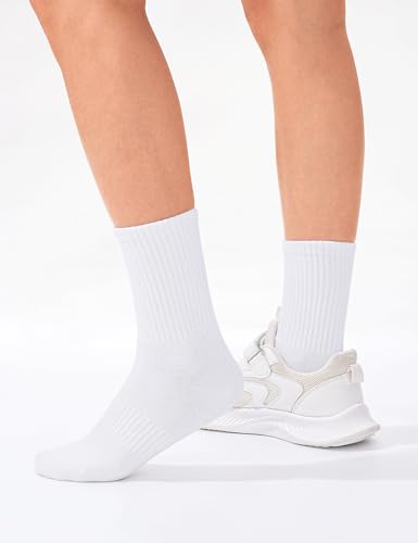 Image of Somaibo 6 Pairs Kids Boys Girls Socks Athletic Basketball Soccer Football Cotton Crew Sock with Retro Stripes