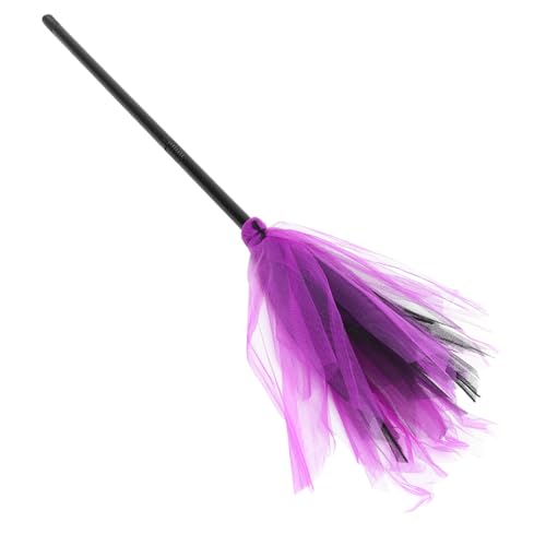 FAVOMOTO Whisk Broom Halloween Decorative Witch Broomstick Prop for Party Cosplay