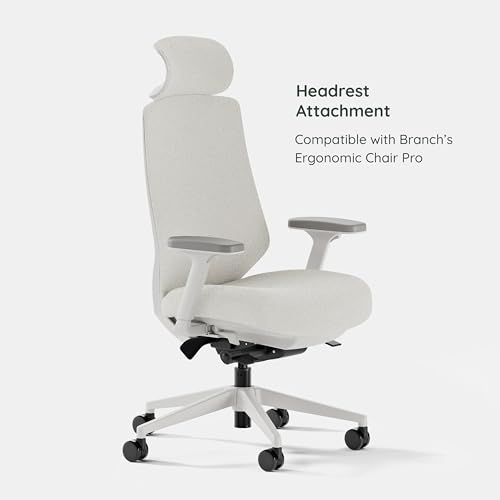 Image of Branch Adjustable Ergonomic PRO Headrest Attachment - Only Compatible Ergonomic Chair PRO - Experience Optimal Comfort and Support - Ivory Boucle