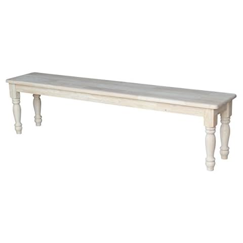 IC International Concepts Shaker Style Bench, Furniture, Unfinished Cover