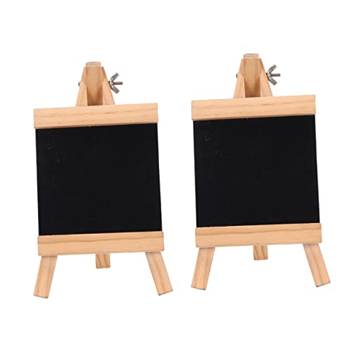 Ciieeo 1set Desktop Chalkboard Sign Multi Functional Message Board with Solid Base Chalk Board for Home Office Cafe Restaurant and Party Decoration 2pcs