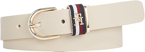 Tommy Hilfiger Damen Gürtel Timeless 2.5 cm Ledergürtel, Beige...