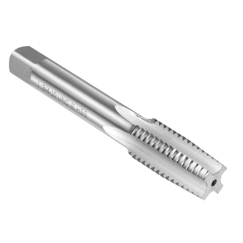 Image of uxcell Hand Taper Tap 3 /4 inch-10 UNC 2B Left Hand Thread Taper Style Taps Straight Flute Screw Tapping Threading Tool High Speed Steel HSS6542