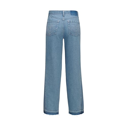 Roxy Girls' Wide Leg Wave Rider Cotton Denim Jeans, Relaxed Fit2