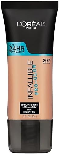 L'Oreal Paris Makeup Infallible Up to 24HR Pro-Glow Foundation, Sand Beige, 1 fl oz.