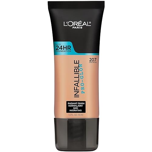 L'Oreal Paris Makeup Infallible Up to 24HR Pro-Glow Foundation, Sand Beige, 1 fl oz.