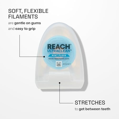 REACH Ultraclean Dental Floss, Oral Care, Mint-Flavored, 1 Count (Pack of 7) - Image 4