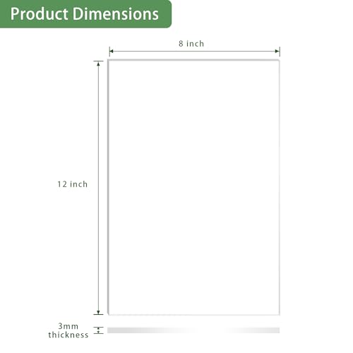 Image of Lesnlok 8 x 12 Frosted Acrylic Sheet 1 /8 inch Thick 3mm 2 Piece Bouble Sided Frosted Plexiglass Sheet,Transmittance 86%, for Decoration (2, Frosted Transparent, 8 x 12 x 1 /8)