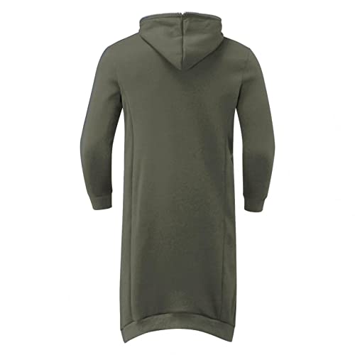 WUAI-Men Baggy Romper Zip Up One Piece Jumpsuit Pajamas Casual Loose Hooded Onesies Tracksuit Zip Up Overalls Playsuit 6