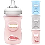 3 Pack Silicone Sleeve for Philips Avent Glass Bottle - Shatter Proof Natural Silicone Bottle Sleeve for Anti Colic Baby Bottles 8 oz & 4 oz - Anti Flow Sleeve for Infant Bottles