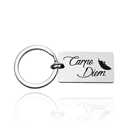 ZUOPIPI Inspirational Carpe Diem Keychain Motivational Message Seize the Day Keychain for Graduates and Teenagers (Carpe Diem)