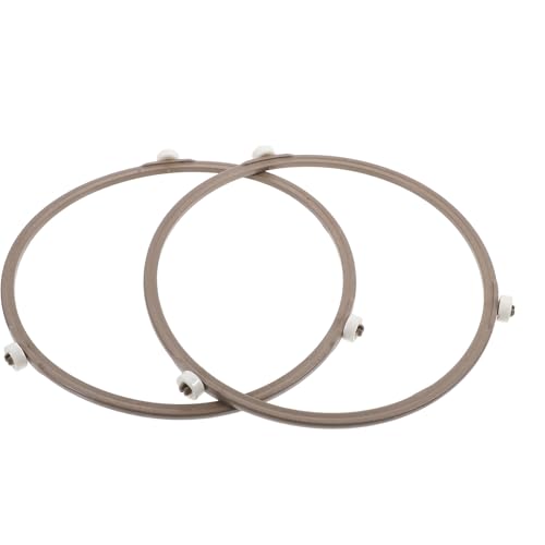 VANZACK Anillo Giratorio para Microondas 189 CM Soporte Giratorio 3 Rodillos 2 Piezas Blancas para Bandeja de Microondas Accesorio Resistente a Altas Temperaturas para Calentamiento