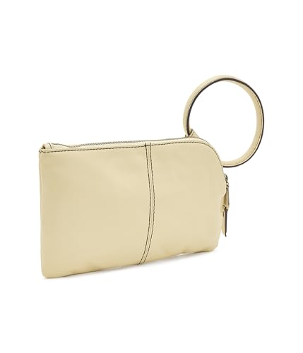 Image of HOBO Sable Leather Wristlet Clutch with Circular Handle, Zippered Closure, Credit Card Organizer, & Interior Zip Pocket