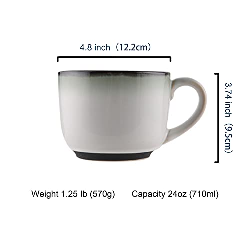 Taza de porcelana Sicaluya extra grande 24 OZ miniatura 5