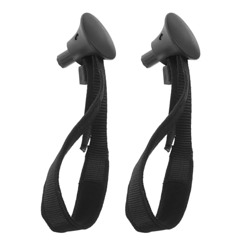 Correa para bastón de senderismo ajustable de 18 mm y muñequera resistente negra