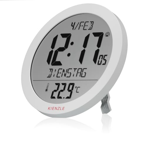 Kienzle horloge murale radio pilotée DCF 18,7 cm température blanc