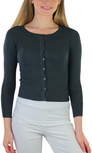 Image of ToBeInStyle Women's Long Sleeve Button Down V-Neck Cardigan