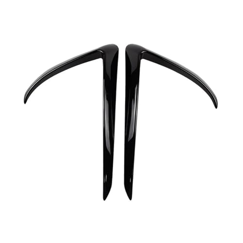 Sourcil Phare Voiture Pour Tesla Pour Modèle 3 Accessoire Voiture Garniture Lame Avant Sourcil Léger Couteau Vent Couverture Pare-chocs Autocollant ABS Lampe Décoration Garniture Paupières Voiture(Bri