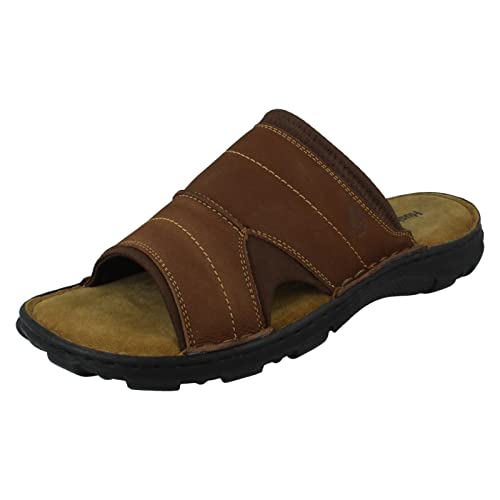 Hush Puppies Mens Casual Sandals Austin - Tan Nubuck - UK Size 9 - EU Size 43 - US Size 10