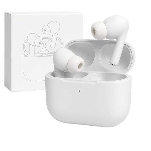 ONEPLASH Wireless Earbuds Bluetooth 5.1 TWS Earphones Full Touch Control Headphones Built-in Microphone Immersive Sound Quality Ensure Fast Stable & Connection Smart LED Headset Sports Bud (White)