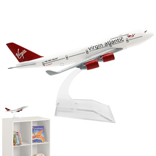 Girihe Model Airplane Collection 1/400 Scale Aircraft Models for Display Virgin Atlantic 747 with Stands Perfect Display Aviation Gift for Enthusiasts