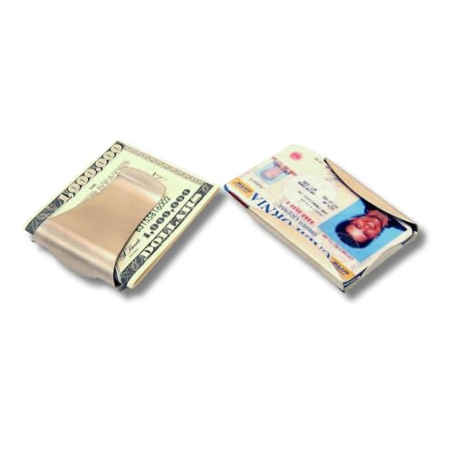 Storus Smart Money Clip Card Holder Wallet, Slim Minimalist Pocket Wallet Scratch Resistant Stainless Steel for Men, Graduate, Dad, Gift with Engraving Option - Titanium4