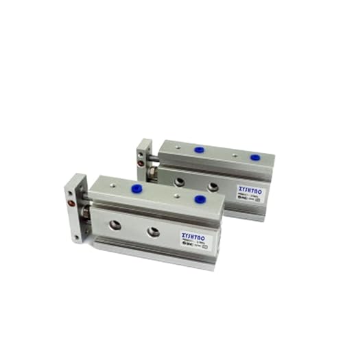 Vérin pneumatique double axe CXSM25 avec double tige à guidage linéaire