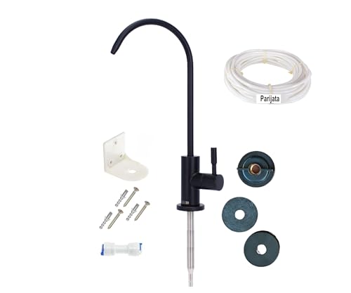 Image of Parijata SS Black Faucet for RO Water Purifier (Black)