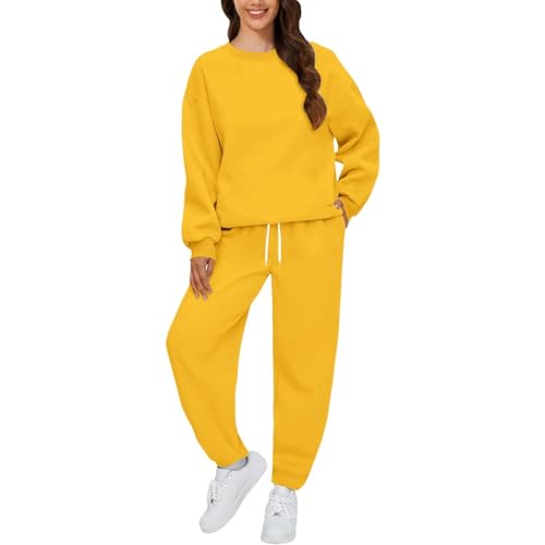 Chandal Mujer Completo Conjuntos Deportivos Talla Grande Ropa Deportiva Invierno Otoño Sudadera Manga Larga Sudaderas Cuello Redondo Y Pantalón Conjunto Deportivo Dos Piezas Deportivos Running