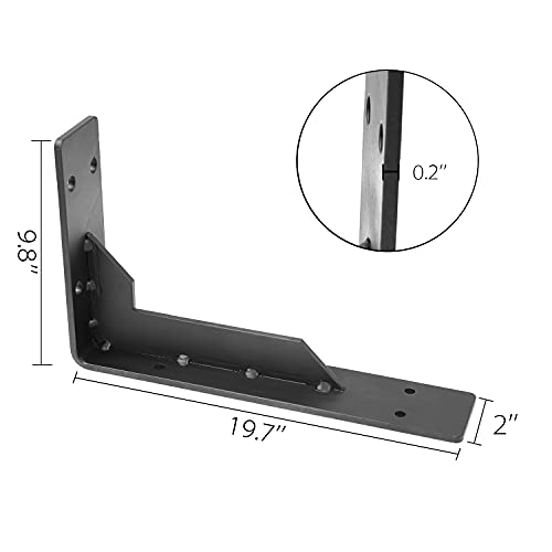 Supports de support de comptoir métal noir fixation murale étagère en L