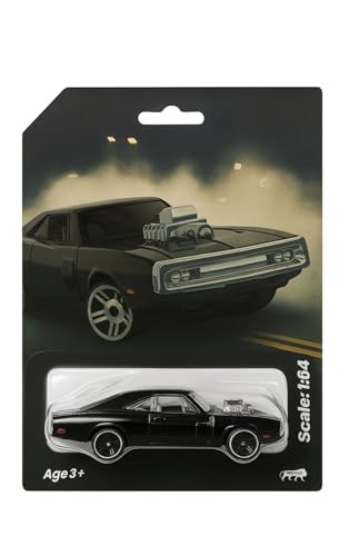 Image of 1:64 Scale Diecast Metal Muscle Car | Alloy Body Mini Collectible Cars with Smooth Wheels | Realistic Display Model & Racing Toy for Kids, Adults & Collectors (Muscle Car 1:64 Scale - Black)