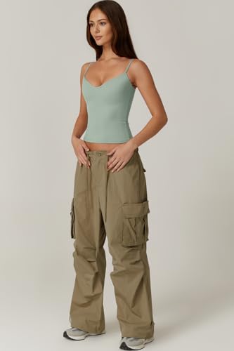 QINSEN Womens Spaghetti Strap Sweetheart Neck Sleeveless Top Slim Fit Going Out Camisole Basic Top