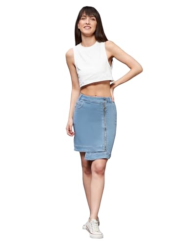 Image of Dolce Crudo Above Knee Denim Shorts for Women