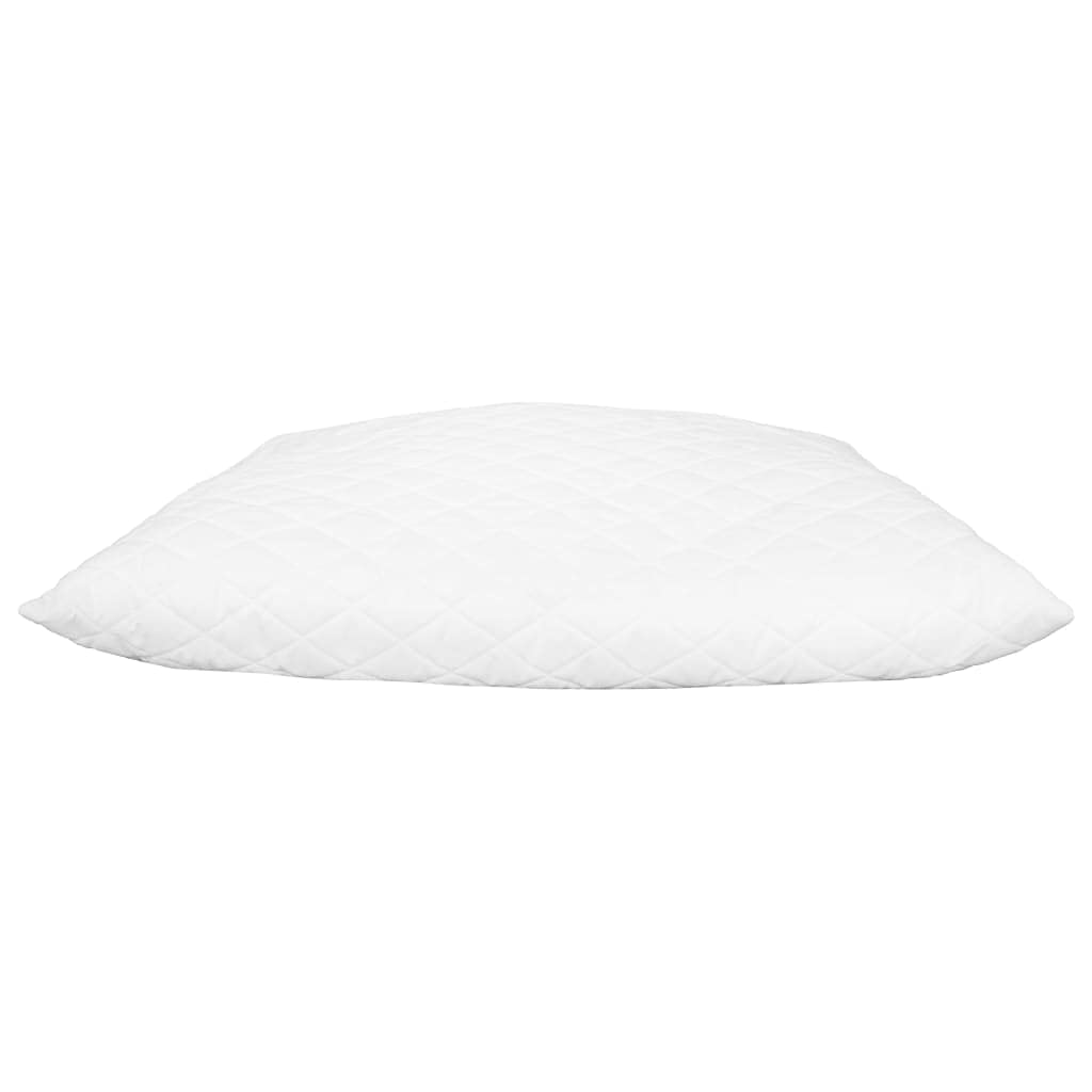 Generico Almohadas de espuma viscoelástica de 80 x 80 x 14 cm, 2 almohadas de espuma viscoelástica con revestimiento transpirable de poliéster, soporte ortopédico para cuello y cabeza, blanco