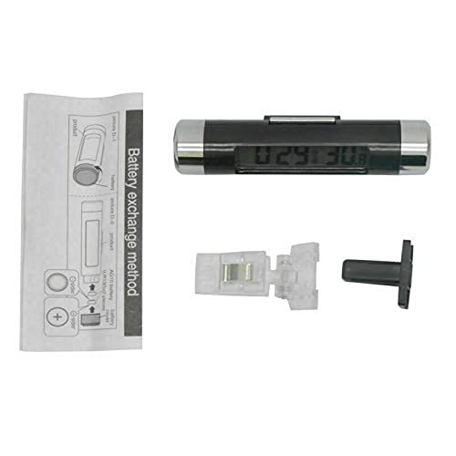 Car Thermometer Clock 2 in 1 Clock Small and Portable LCD Monitor Automotive BacklightClip-on Digital