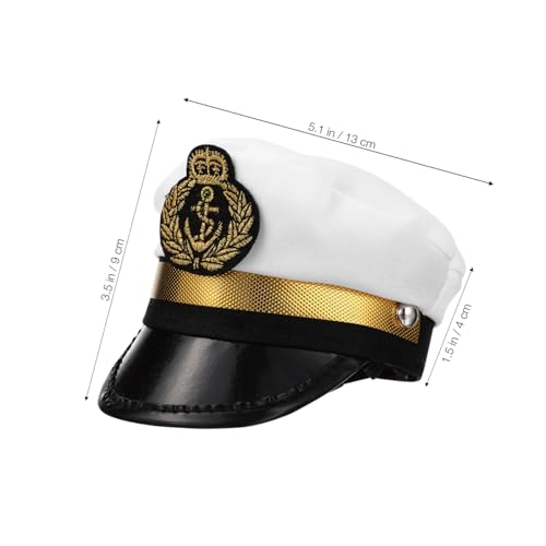 Warmhm Kapitänsmütze Für Hunde - Verstellbare Hundekostüm-Hut Für Kleine Und Große Hunde Perfekt Für Karneval Weihnachten Oder Als Accessoire Für Ihr Haustier