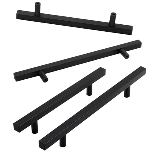 Uchwyty do szuflad ze stopu aluminium, uchwyty do szafek w kształcie litery T, do kuchni, łazienki, szafy, komody (odległość otworu 352 mm)