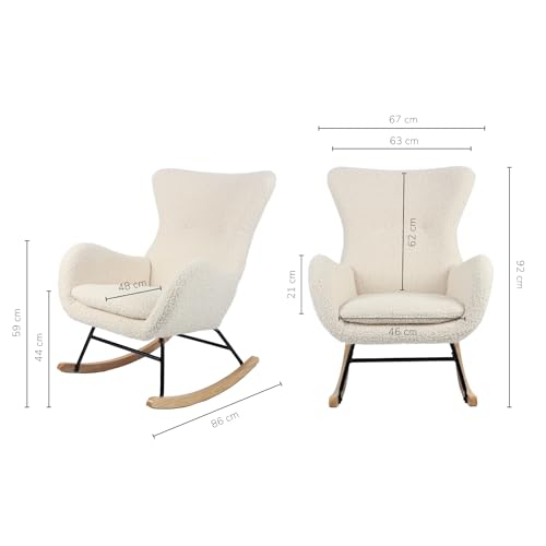 La Mejor Lista de Sillones y mecedoras para la lactancia disponible en línea. 21 Sillones y mecedoras para la lactancia marca TOPLIVING (3)