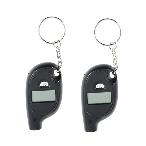 Cabilock 2Pcs Digital Tire Pressure Gauge for Car and Truck Ergonomic Design Readings Key Ring for Easy Carrying Soft Non Slip Surface Digital Display