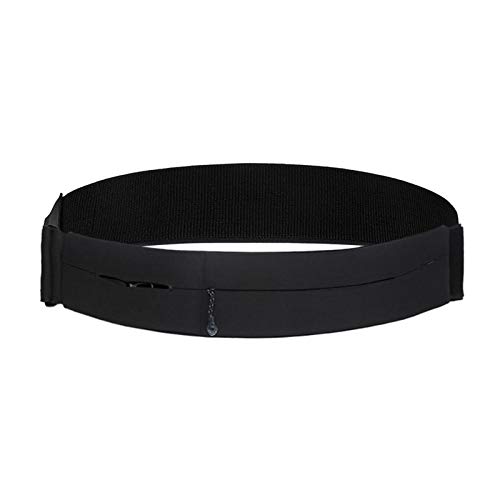 Riñonera delgada ajustable para correr, caminar, trotar, fitness y gimnasio, soporte ligero para teléfono, 92% poliéster, 8% elastano, 60-100 cm