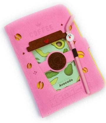 GiftsHubGiftshub 3D Coffee Mug Diary Notebook with a Pen for Both Boys and Girls Coffee Diaryr Gift Set yes 80 Pages(Pink)
