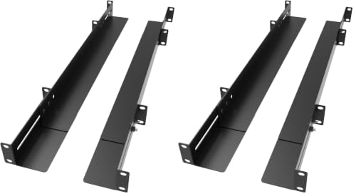 Image of 1U 19inch Server Rack Rails -15-24 inch Adjustable Depth for Universal 4-Post or 2-Post Rack Mount Rails for Network Equipment, Server, UPS Mounting Rail Kit (1URR15-24IN) (Pack of 2)